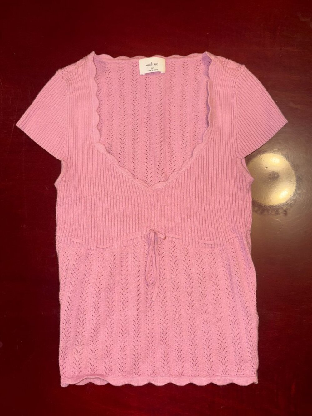 Aritzia Pink Soloist Sweater Top